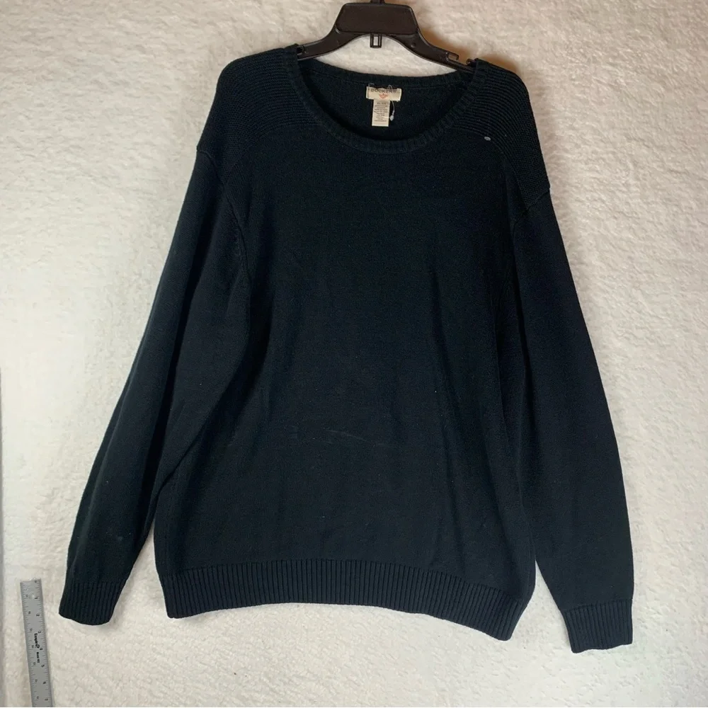 Dockers Pull-Over Cotton Sweater‎ Crew Neck Black Sz XL 5369